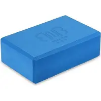 BnB Sports 2er Pack Premium Yoga Blöcke Stabile Sportmatte, rutschfest für Pilates elastisch Bodybuilding & Fitness elastisch, Meditation Eva Schaumstoffblock blau