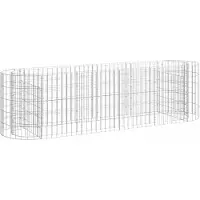 vidaXL Gabionen-Hochbeet Verzinktes Eisen 190x50x50 cm
