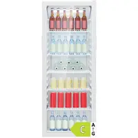 Bomann KSG 7292 weiß Glastürkühlschrank 143cm