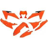 Ufo Ktm Exc/exc-f 2024-2024 With Headlight Ktkit530-fflu Fork Protectors & Plastikbausatz