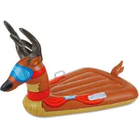 Alpine Blast Aufblasbarer Schlitten Rentier Kinderschlitten Braun 140x104x82 cm