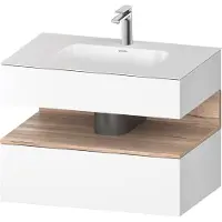 Duravit Einbauwaschtisch-Möbel-Set Qatego 80x55x60cm, Ei Marmor/w ma, Konsolen-Waschtischunterbau