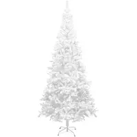 The Living Store Künstlicher Weihnachtsbaum L 240 cm Weiß