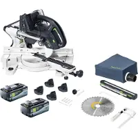 Festool KAPEX KSC 60 EB-Basic Akku Kapp Zugsäge 18 V / 36 V 216 mm Brushless + 2x Akku 8,0 Ah - ohne Ladegerät