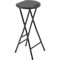 Oviala Set aus 10 klappbaren Hockern in Schwarz - REKKEM