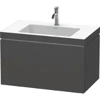 Duravit Waschtischunterschrank c-bonded L-Cube 80x48cm, 1 HL, graph ma, 1 Ausz., wandhängend