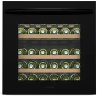 Klarstein Vinoline 30 Built-In Uno Weinschrank | 30 Flaschen | integrierbar | LED | leise Schwarz