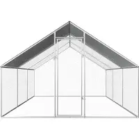 vidaXL Outdoor-Hühnerkäfig 2,75x6x1,92 m Verzinkter Stahl