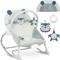 Ricokids Babywippe mit Vibrationsfunktion - grau