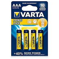 Varta Longlife Batterie, Einwegbatterie, AAA, Alkali, 1,5 V, 4 Stück(e), 10 Jahr(e)