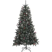 vidaXL "SALE 2026" Künstlicher Weihnachtsbaum mit Ständer Grün 180 cm PVC - Künstliche Weihnachtsbäume DE9652176