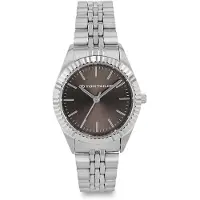 Tom Tailor Damen Armbanduhr aus Edelstahl silber mit 31mm, silber, Gr. ONESIZE