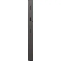 Germania Garderobenpaneel, MDF melaminharzbeschichtet, 3 ausklappbare Haken, ca. B 150 x T 30 x H 1700 mm, graphit