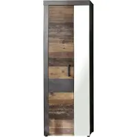 Ebuy24 Irwin Kleiderschrank 2 Türen, grau Matera Nachbildung, Old Wood Nachbildung.