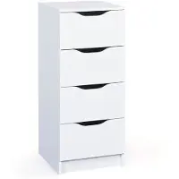 Ebuy24 Wung Kommode 4 Schubladen, weiss .
