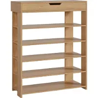 En.casa Schuhregal Boppeelo 94x75x30 cm Sonoma-Eicheoptik
