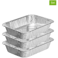 San Ignacio KINVARA - Set mit 3 rechteckigen Aluminiumtabletts 36 x 27 cm