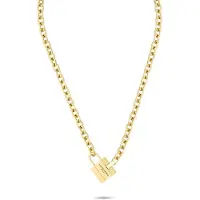 Liebeskind berlin Kette mit Anhänger "Schmuck Geschenk Edelstahl Halskette The Love Bond", gold (gelbgoldfarben), Halsketten, Damen, Edelstahl, L: 45 B: 5mm, Kette mit Anhänger, B:5mm