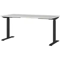 Germania Cornel Elektrisch verstellbarer Schreibtisch - 160x80x72cm - hellgrau/schwarz