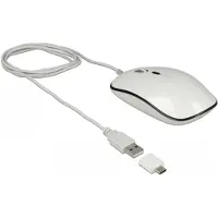 DeLOCK 12532, Beidhändig, Optisch, USB Typ-A, 3200 DPI, Weiß