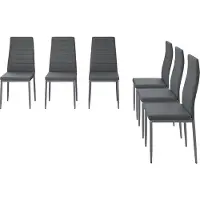 Vicco Esszimmerstuhl Grand Grau 42.5 x 48 cm 6er Set, Model 40740