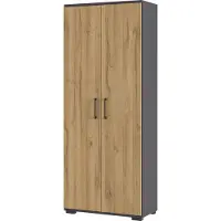 Germania Aktenschrank "Profi 3.0", grau (graphit, grandson, eiche, nachbildung), B:80cm H:200cm T:40cm, Holzwerkstoff, Schränke, Aktenschrank, erhältlich in zwei Höhen