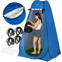 Outtec Camping Pop-up Duschzelt, Toilettenzelt, Tragbares Umkleidezelt, WC-Zelt - 118x118x190 cm - inkl. Tragetasche - für Outdoor, Strand, Camping