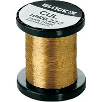 Block Lakeret kobbertråd Udvendig diameter (uden isoleringslak): 0.22 mm 285 m 0.10 kg