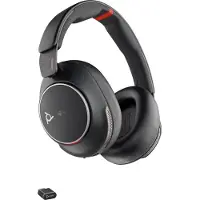 Poly HP Voyager Surround 85 UC USB-C-Headset, für Microsoft Teams , + USB-C/A-Adapter +Ladestation, Verkabelt & Kabellos, 20 - 20000 Hz, Anrufe/Musik/Sport/Alltag, 275 g, Kopfhörer, Schwarz