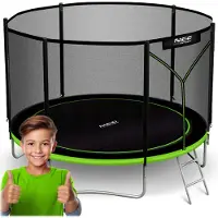 Neo-Sport Gartentrampolin (312 cm) mit Sicherheitsnetz und Leiter