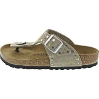 Birkenstock Damen Pantoletten Gizeh Rivet Border - Beige - Größe 39