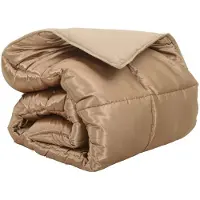 vidaXL Winterbettdecke Gold 200 x 200 cm Satin und Mikrofaser