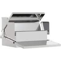 vidaXL Hühnertretfeeder Silber 50 x 40 x 29 cm Verzinkter Stahl