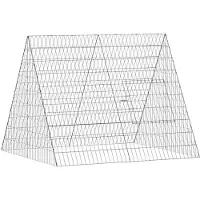 vidaXL Hasenkäfig Silber 110 x 100 x 85 cm Verzinkter Stahl