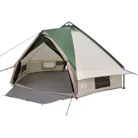 vidaXL Teepee Zelt für 6 Personen Grün und Weiß 431 x 366 x 185 cm