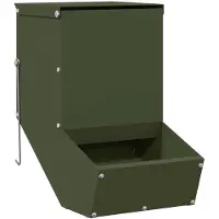 vidaXL Kaninchenfütterer Olivgrün 17,5 x 26 x 28,5 cm 1,5 kg