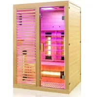 Dewello Infrarotkabine Infrarotsauna HAMLIN 130cm x 105cm inkl. Vollspektrumstrahler, Bodenstrahler