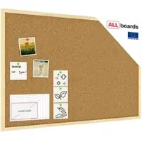 Allboards Pinnwand mit Naturholzrahmen 90x60cm