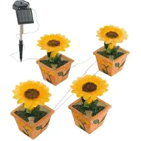 Eglo LED 4-er Set Solarleuchte Solar-Lampe Blumen Garten-Lampe 47125