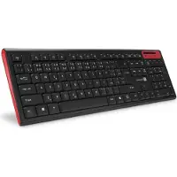 Connect IT CKB-3000-CS, Volle Größe (100%), Kabellos, RF Wireless, Schwarz, Rot