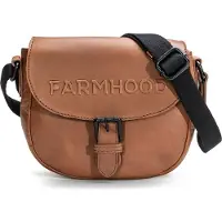 Farmhood Leder Umhängetasche Nashville Crossbody Bag Brown 2 braun