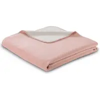 Biederlack Wohndecke "Doubleface", rosa, B:150cm L:200cm, Baumwolle, Polyacryl, Polyester, Wohndecken, Wohndecke, mit geketteltem Zierstich