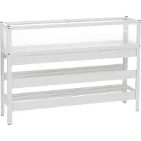 Mendler Hochbeet MCW-P96, Gemüse-/Pflanzbeet Blumenkasten Pflanzkübel Aluminium transparent 82x120x30cm weiß