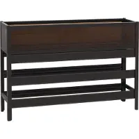 Mendler Hochbeet MCW-P96, Gemüse-/Pflanzbeet Blumenkasten Pflanzkübel Aluminium transparent 82x120x30cm dunkelbraun
