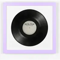 K-Möbel Schallplatten Rahmen Flieder 40x40cm 2er Set mit Weißem Passepartout für die Vinyl