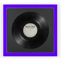 K-Möbel Schallplatten Rahmen Lila 40x40cm mit Schwarzem Passepartout für die Vinyl