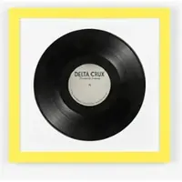 K-Möbel Schallplatten Rahmen Gelb 40x40cm 2er Set mit Weißem Passepartout für die Vinyl