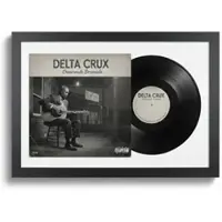K-Möbel Schallplatten Rahmen Schwarz 40x60cm 2er Set mit Weißem Passepartout für Vinyl & Cover