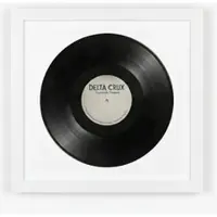 K-Möbel Schallplatten Rahmen Weiß 40x40cm 2er Set mit Weißem Passepartout für die Vinyl