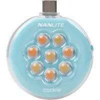 Nanlite cookie Mini-Smartphone-Leuchte rund cyan